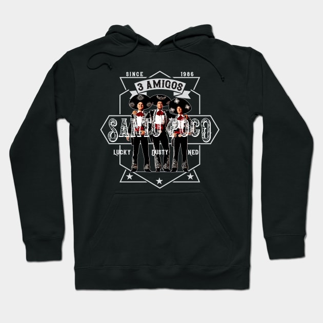 Three Amigos label Hoodie by Alema Art